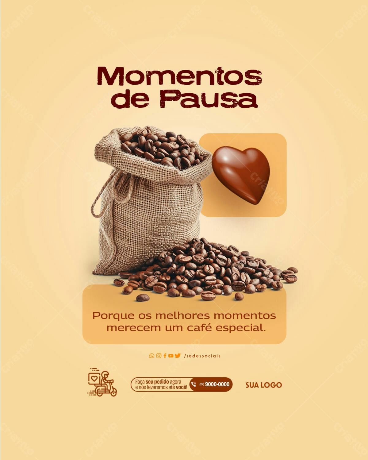 Postagem Instagram Café PSD Editável