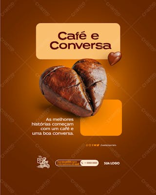 Social media cafeteria café e conversa