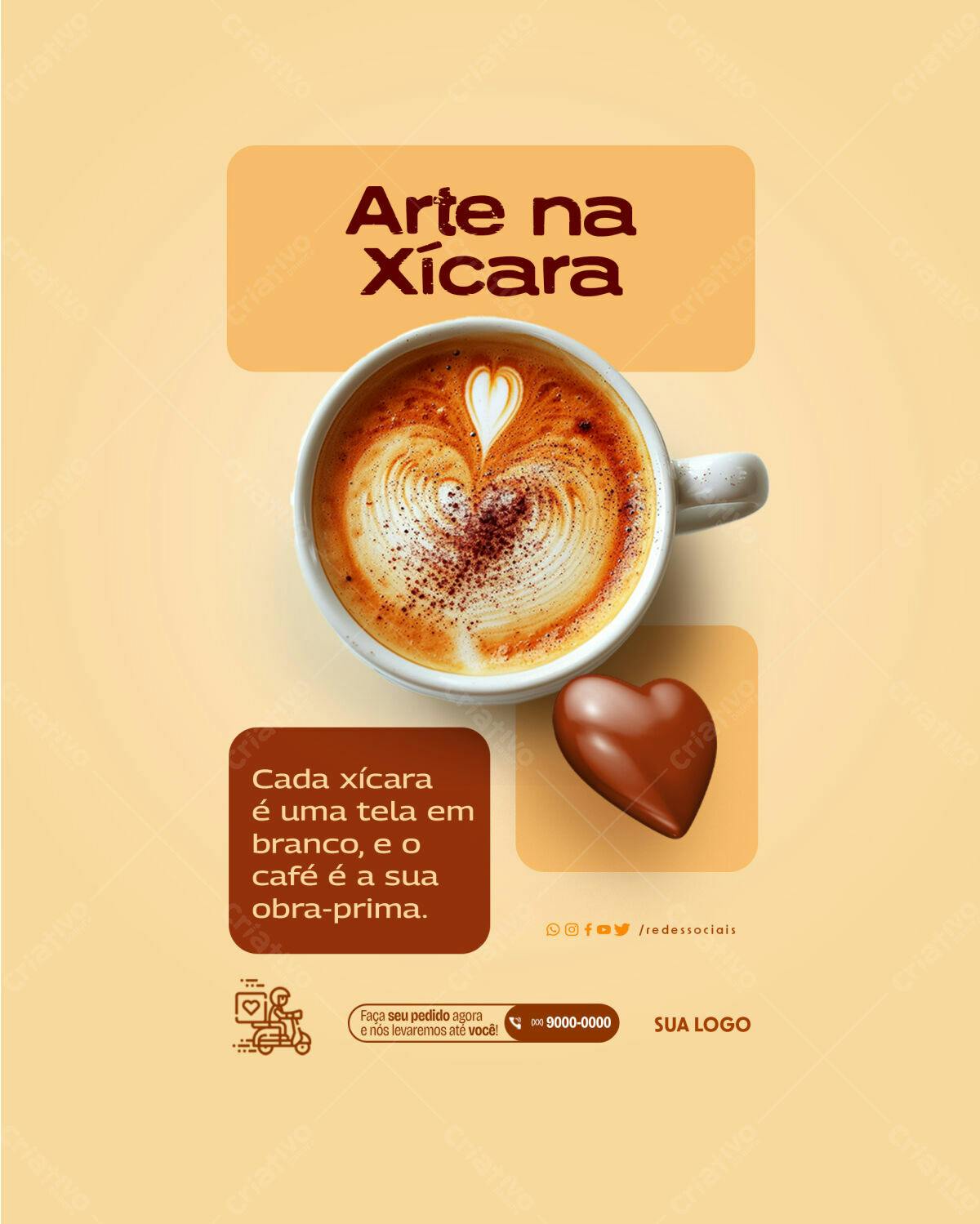 PSD para Cardápio de Café PSD Editável