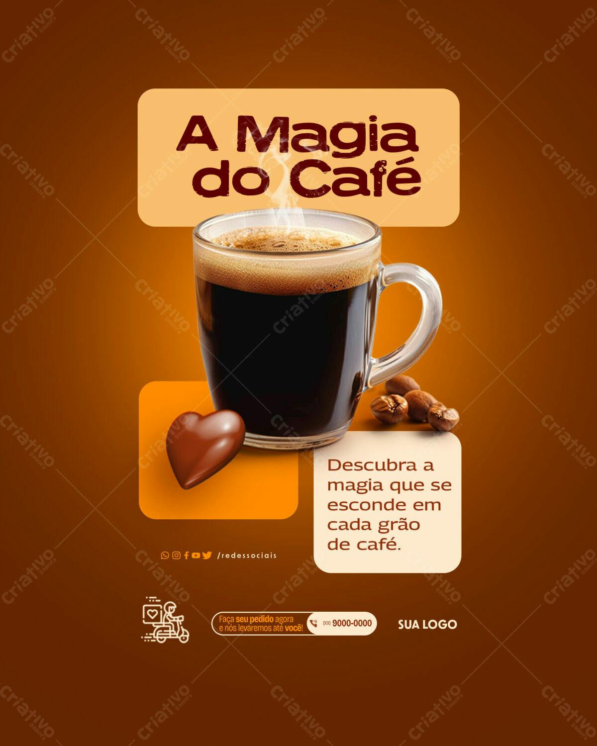 Flyer para Cafeteria PSD Editável