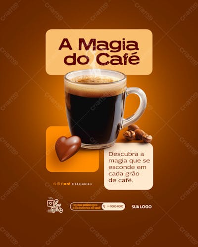 Social Media   Cafeteria   A Magia Do Café