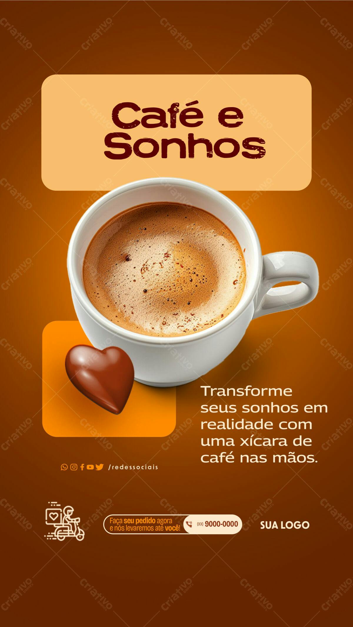 Flyer para Cafeteria PSD Editável
