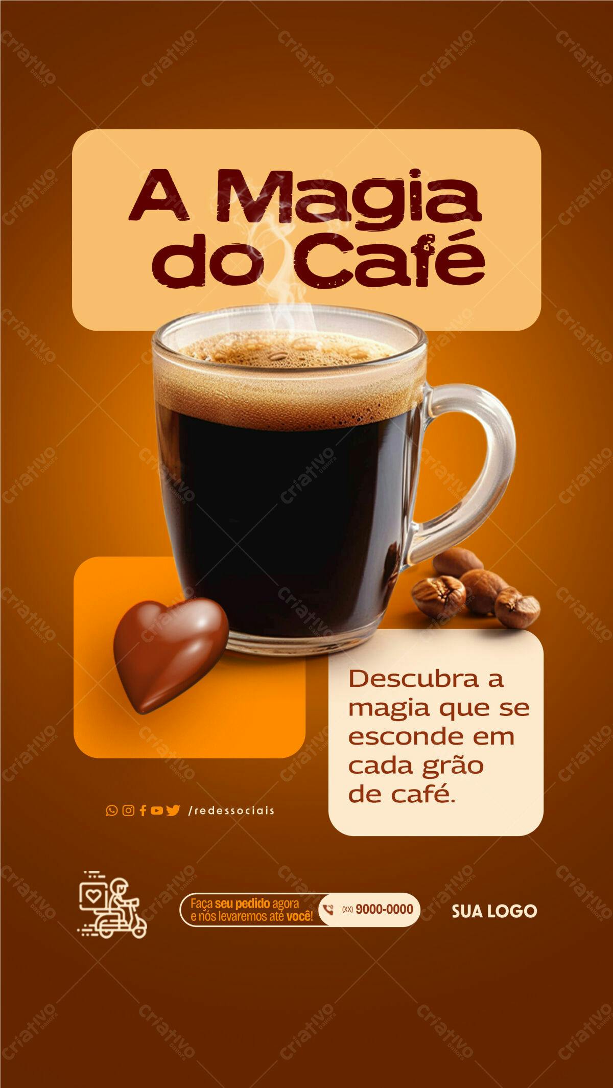 Flyer para Cafeteria PSD Editável