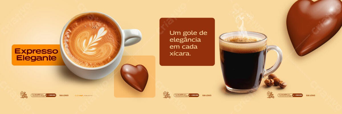 Banner Expresso Elegante PSD Editável