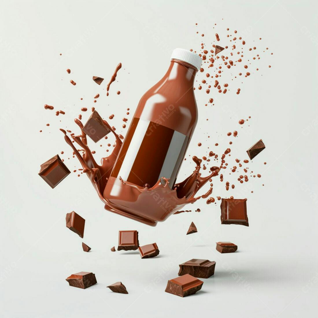 Garrafa de Chocolate com Salpico