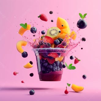 Copo grande com salada de frutas 9