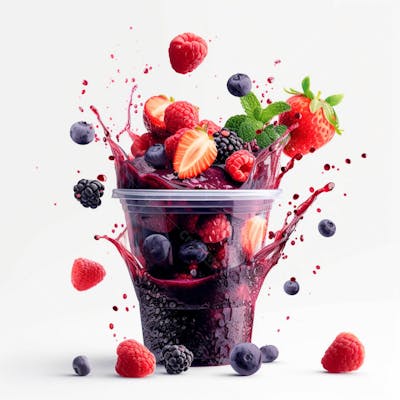Copo Grande Com Salada De Frutas 20