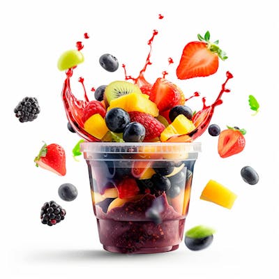 Copo Grande Com Salada De Frutas 21