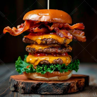 Hamburguer Completo Com Muito Bacon 10