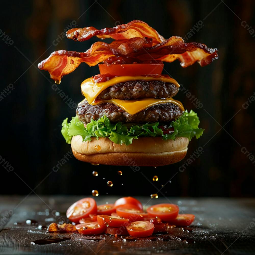 Hamburguer Completo Com Muito Bacon 30