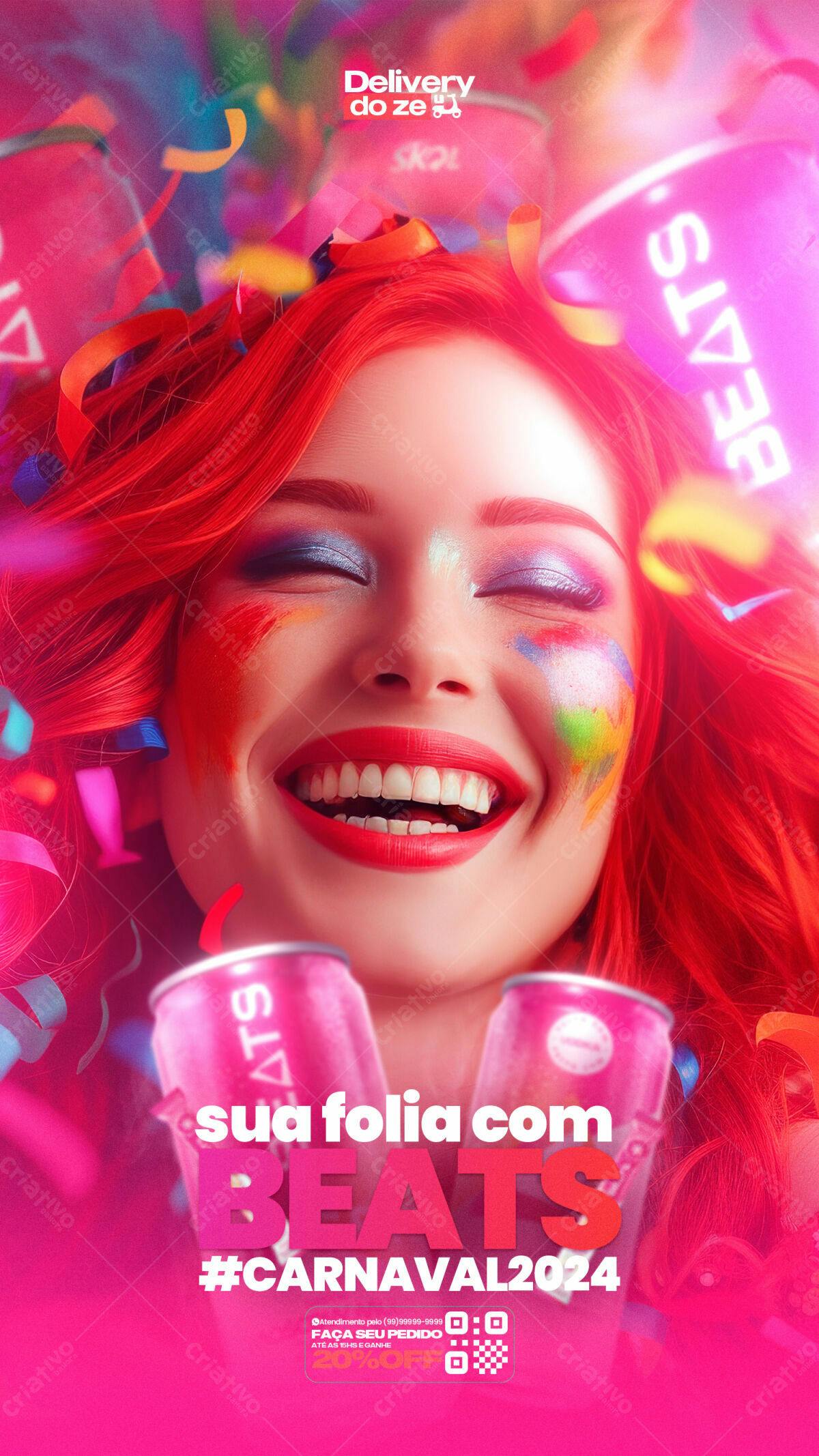 Flyer Carnaval Beats PSD Editável