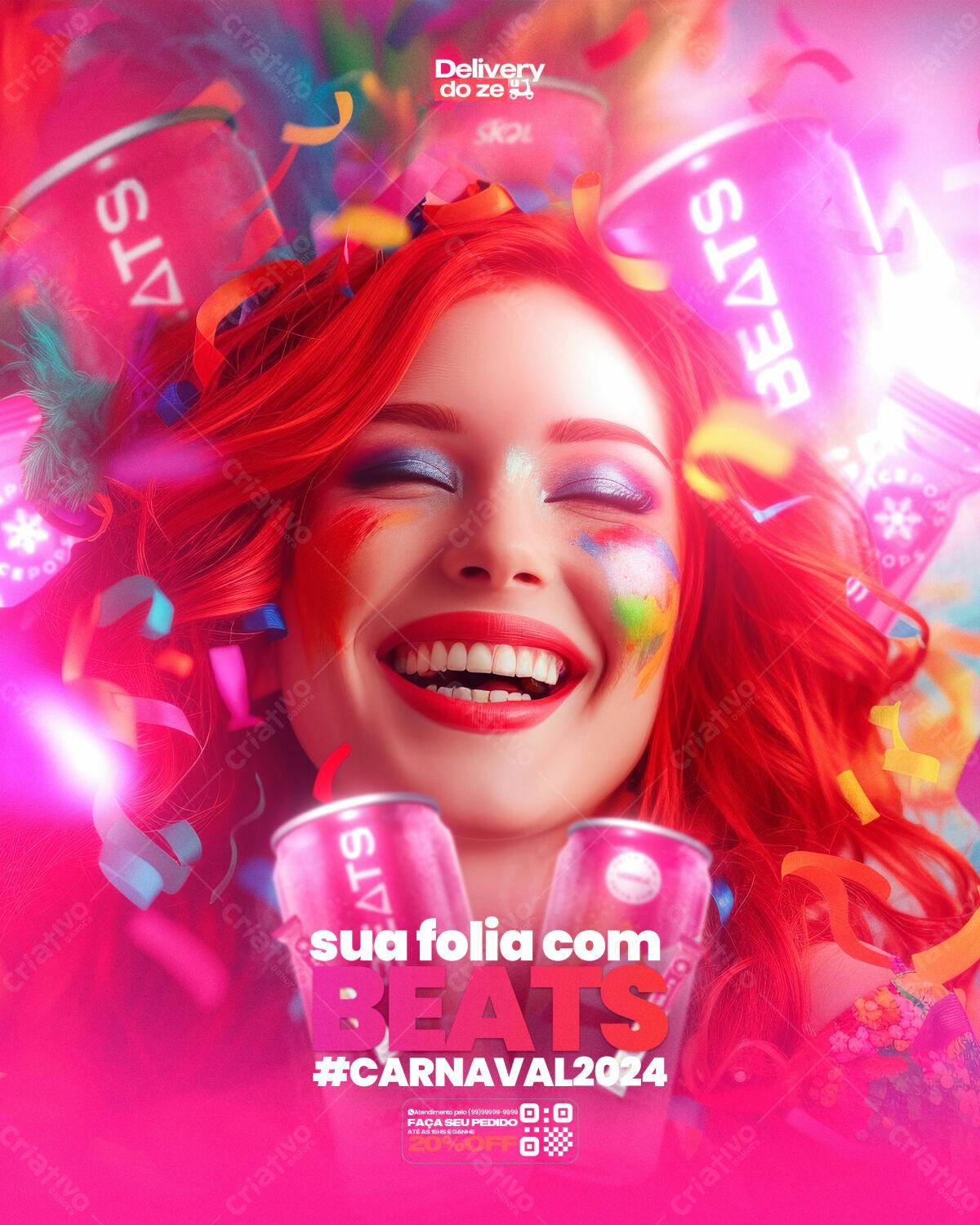Flyer Carnaval Beats PSD Editável