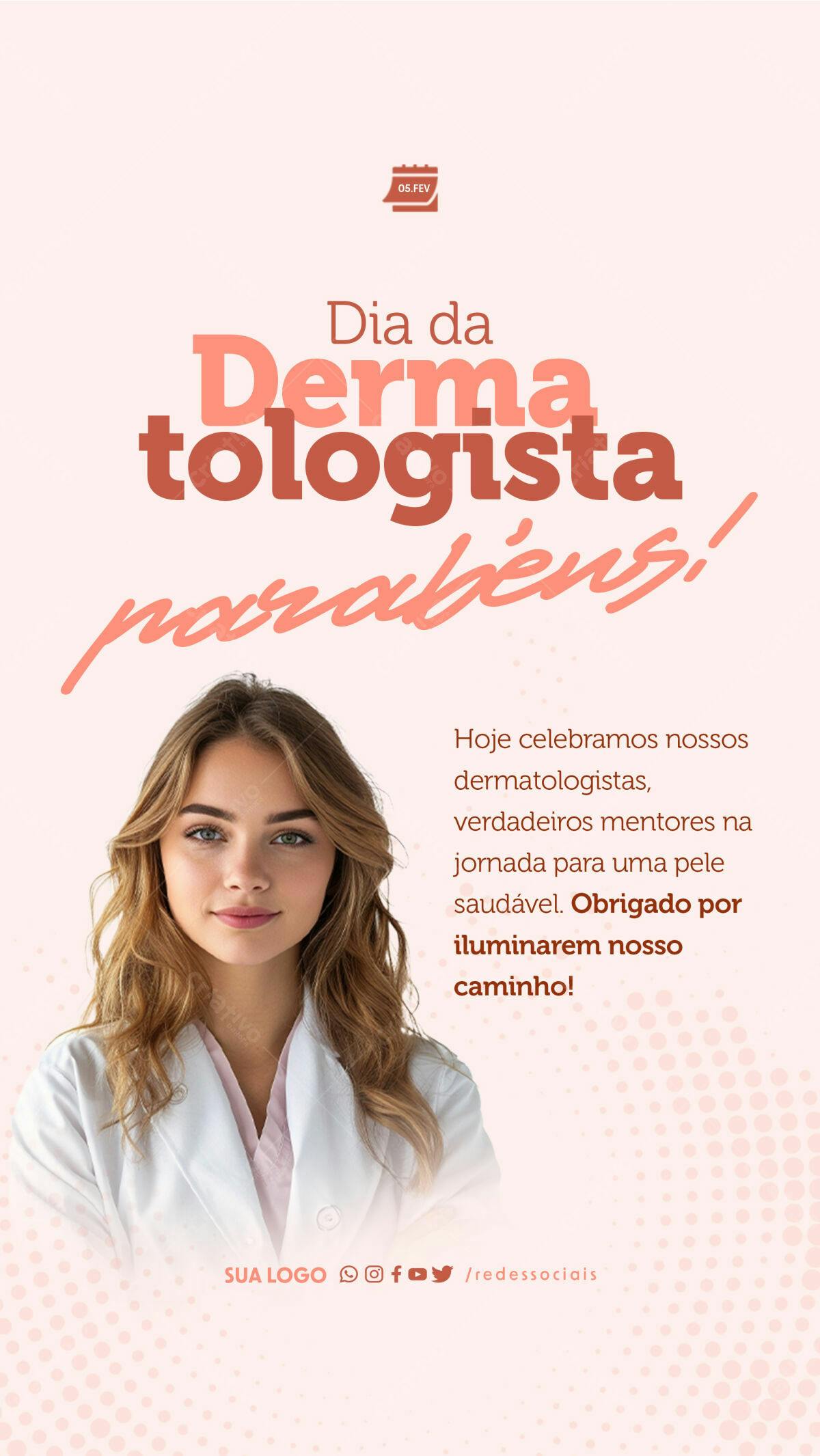 Post para o Dia da Dermatologista PSD Editável