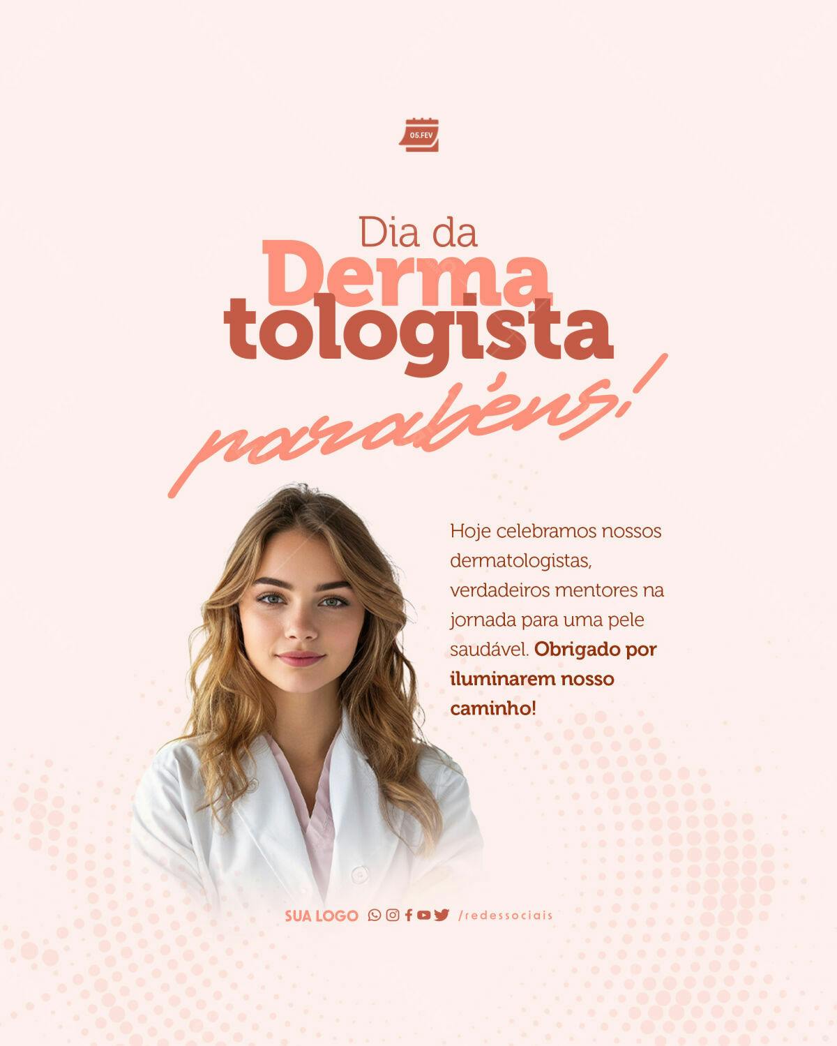 Postagem Dia da Dermatologista PSD Editável