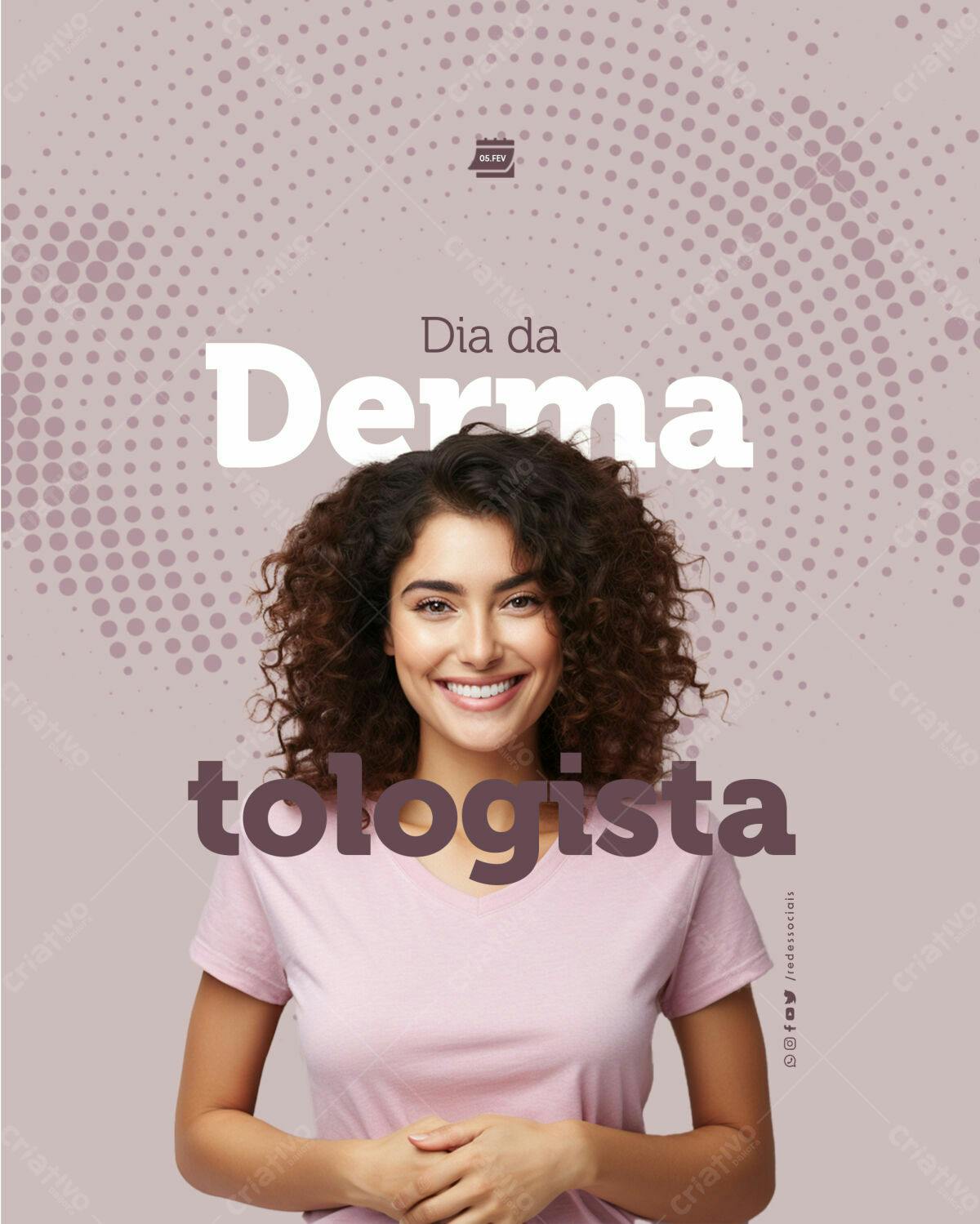 Post para o Dia da Dermatologista PSD Editável
