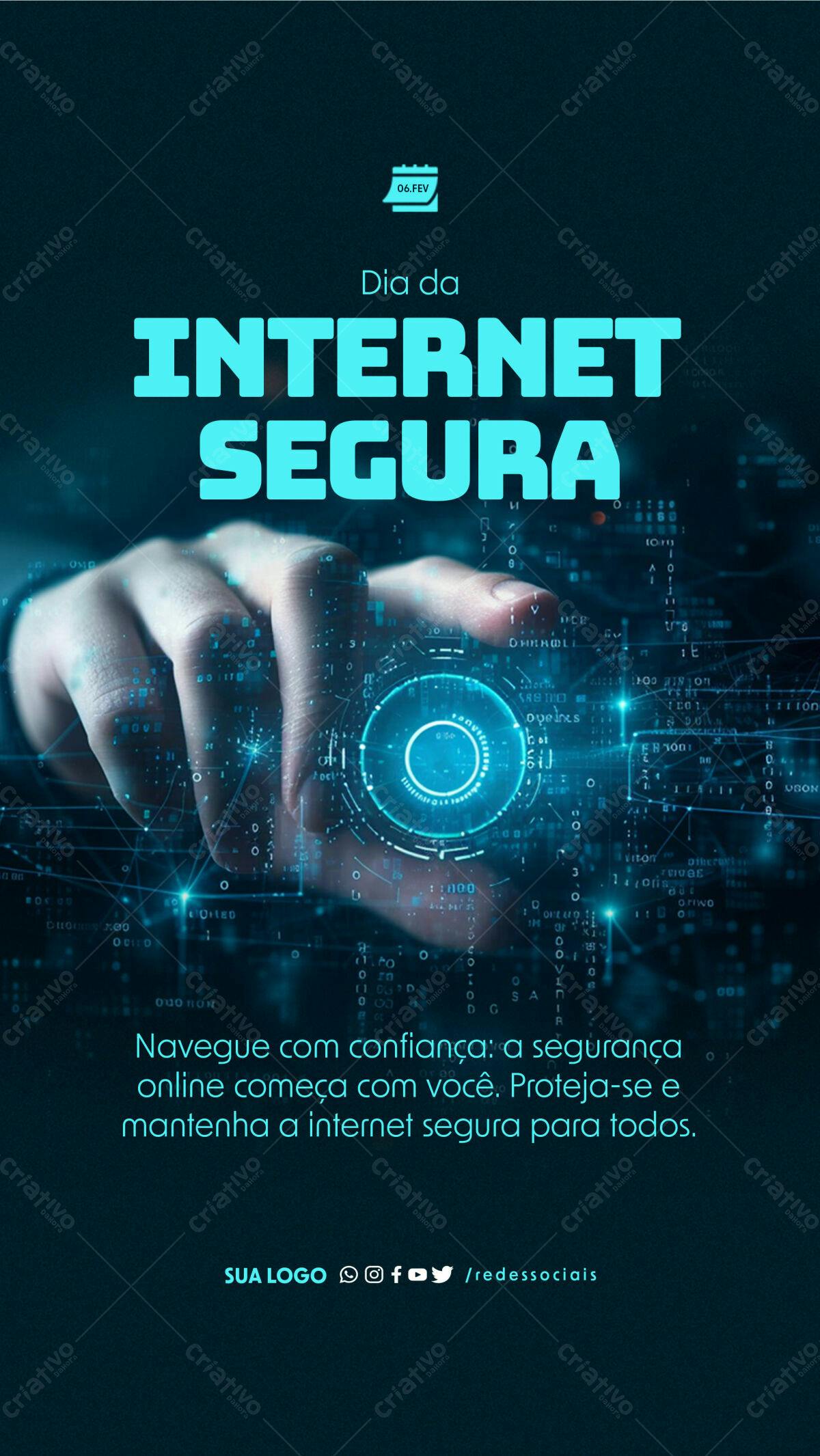 Flyer Dia da Internet Segura PSD Editável