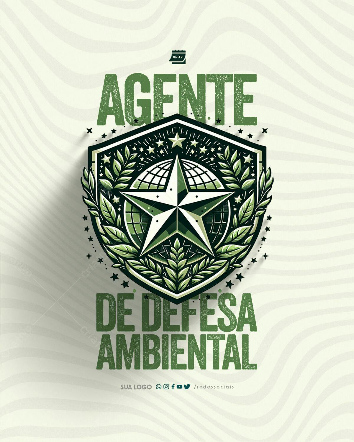 Logo Agente de Defesa Ambiental PSD Editável