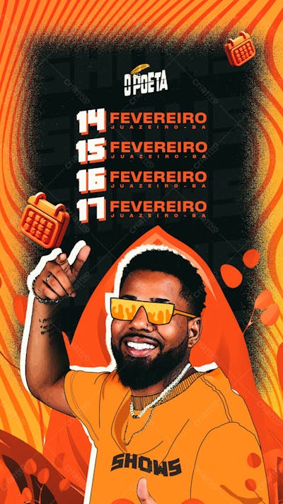 223   Agenda De Shows O Poeta Stories Psd Editável