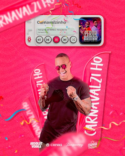 Flyer de carnaval  psd editável