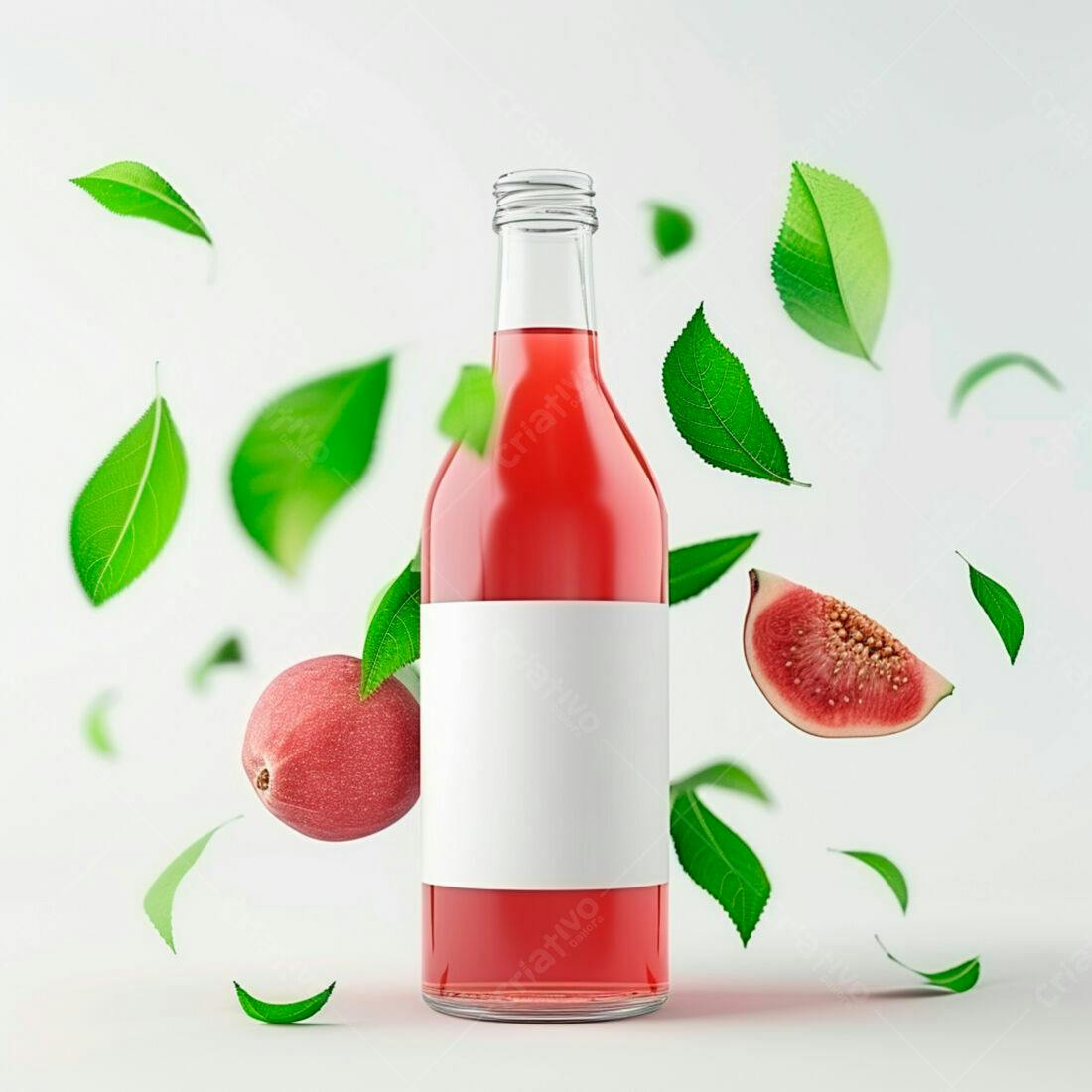 Suco de Figo em Garrafa de Vidro