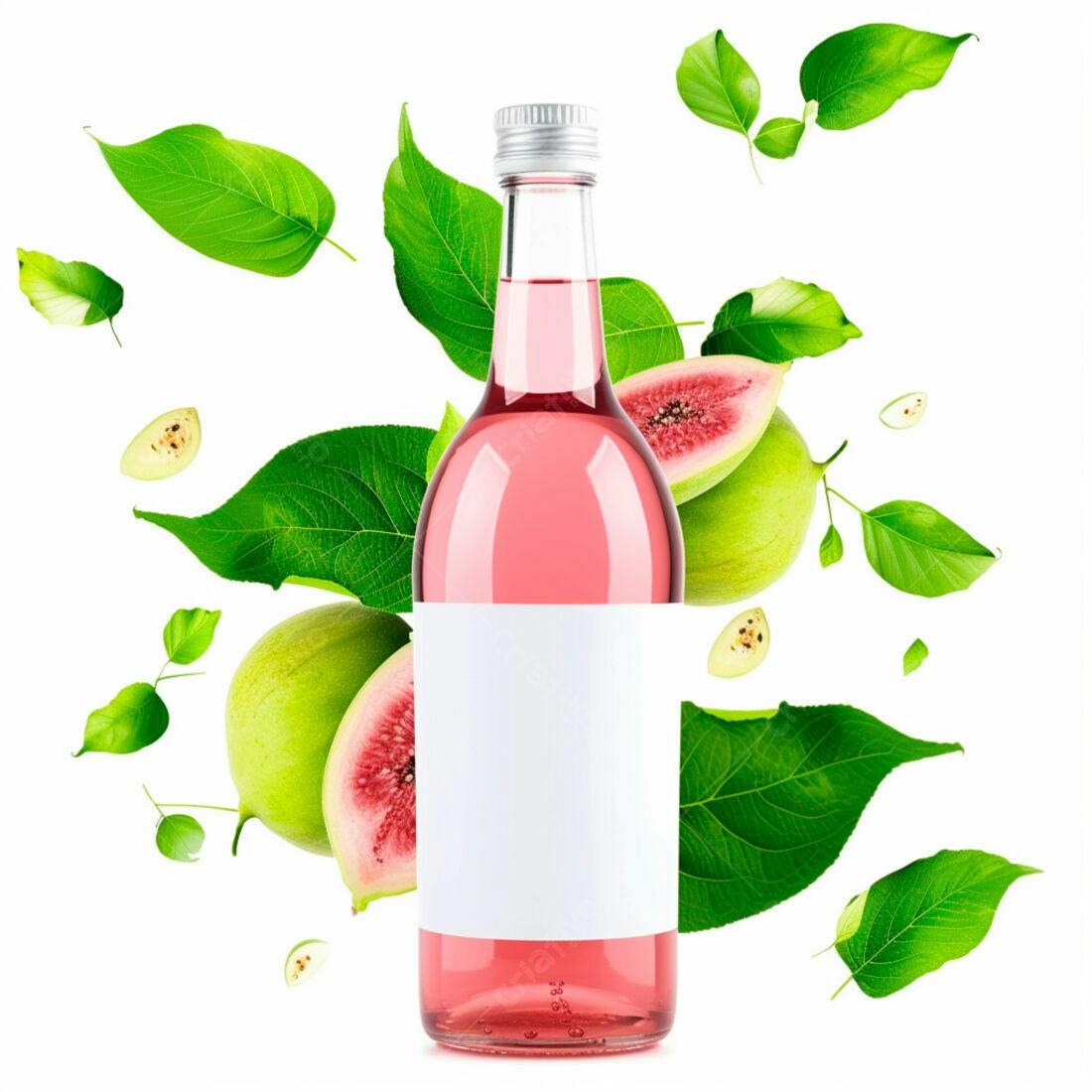 Bebida Rosa de Figo da Índia com Folhas