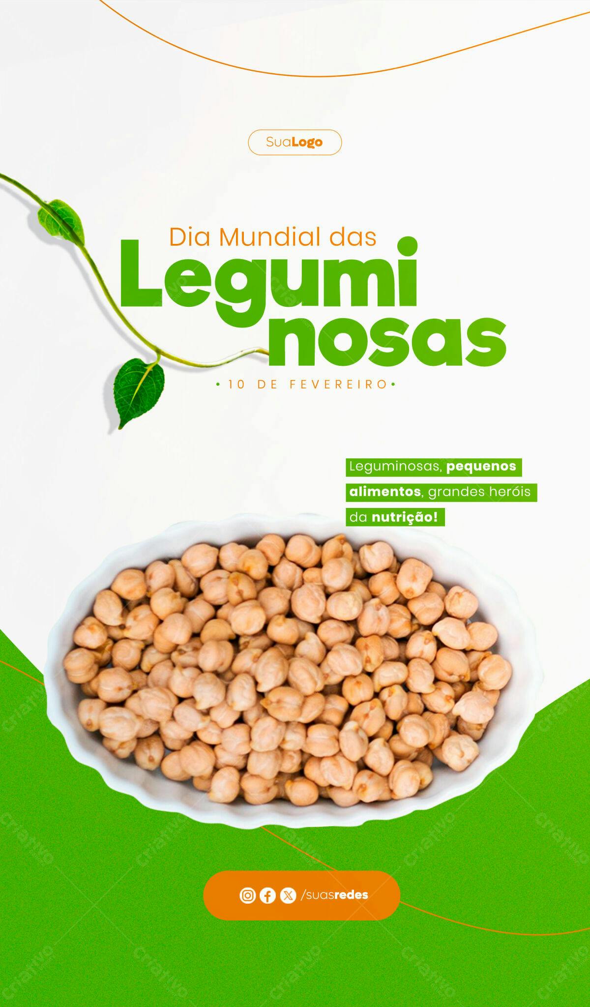 Flyer Dia Mundial das Leguminosas PSD Editável