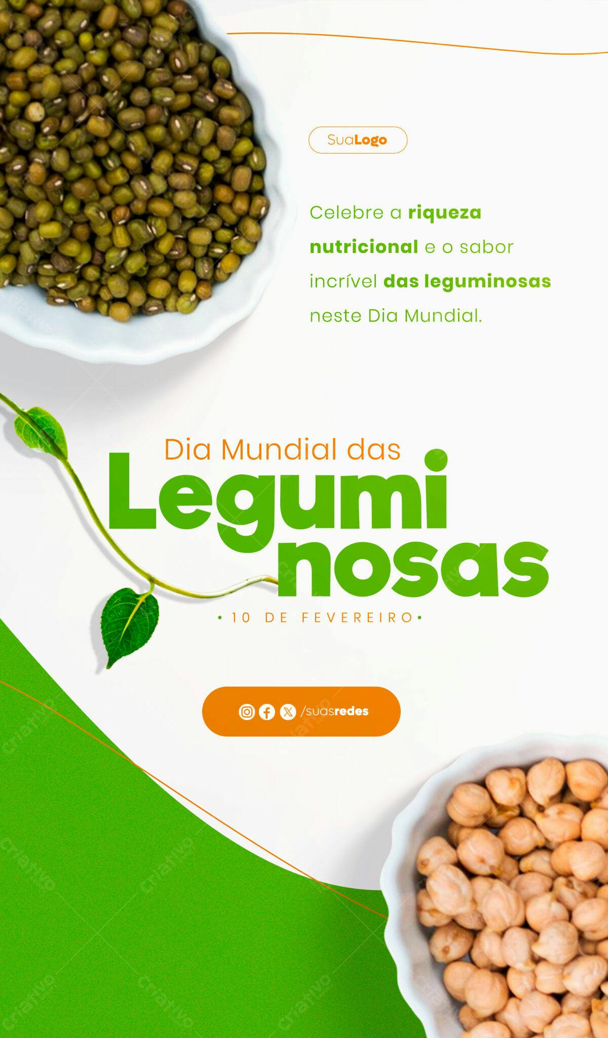 Flyer Dia Mundial das Leguminosas PSD Editável