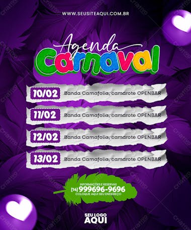 Feed carnaval | carnival | festa | psd editável