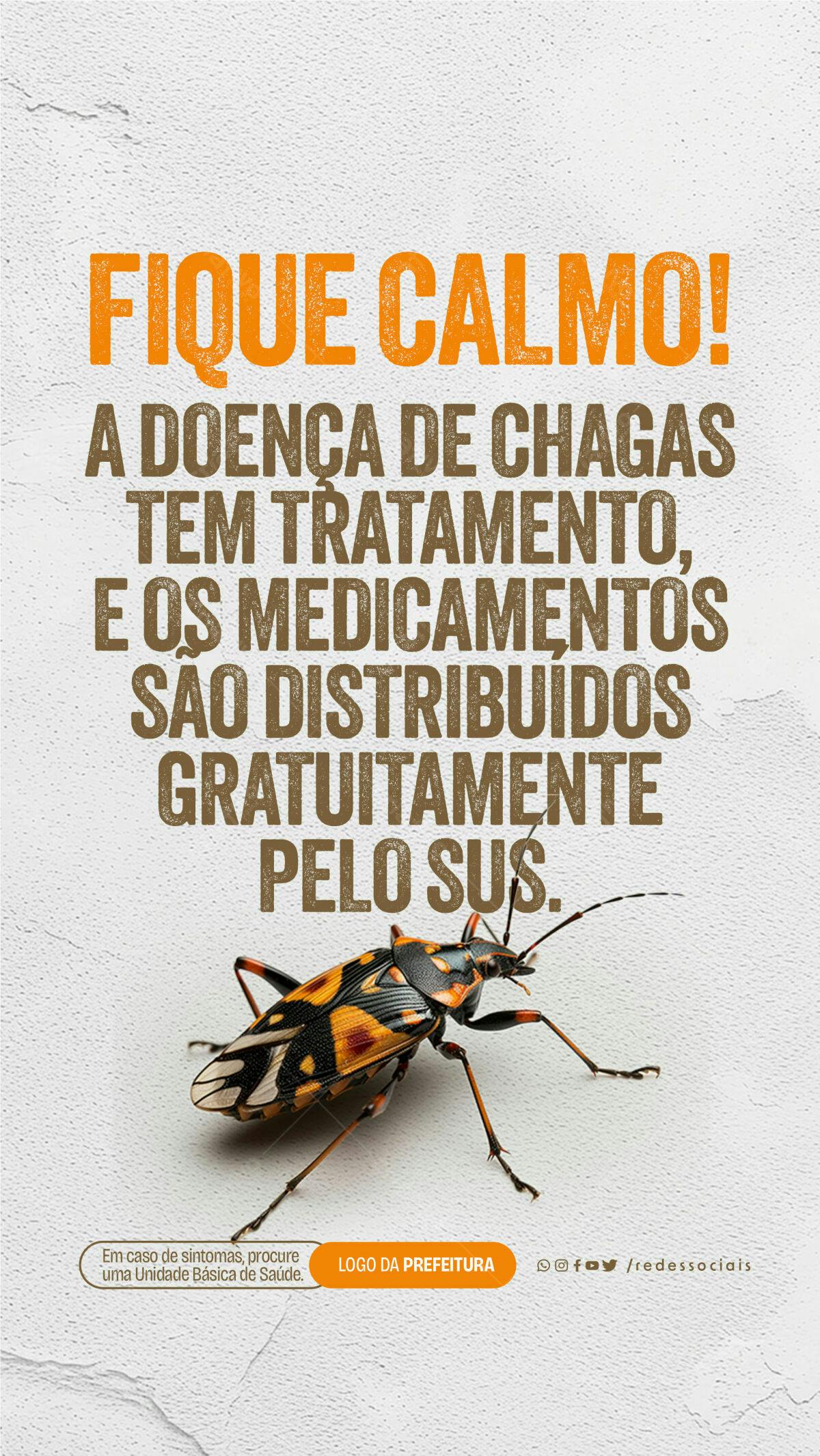Poster Doença de Chagas PSD Editável