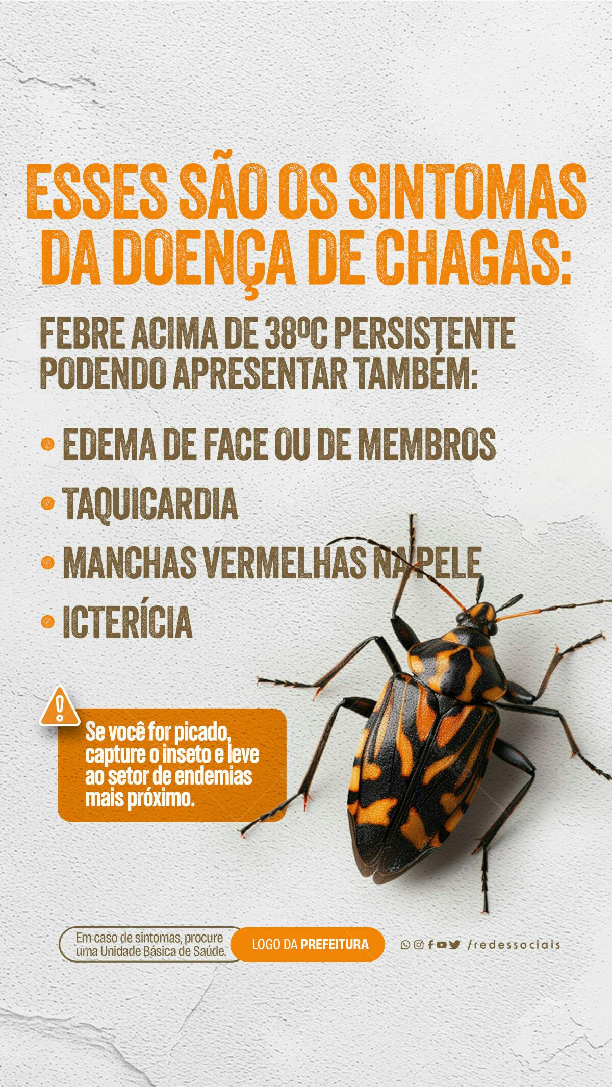 Flyer Doença de Chagas PSD Editável