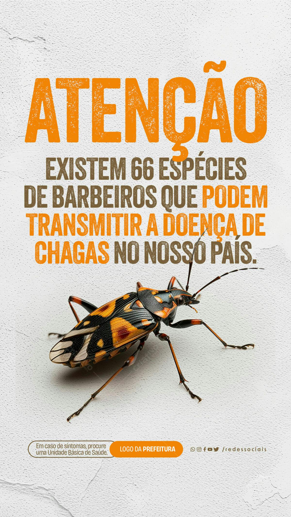 Flyer Doença de Chagas PSD Editável