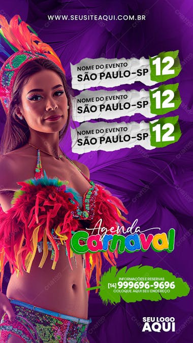 Story carnaval | carnival | festa | psd editável