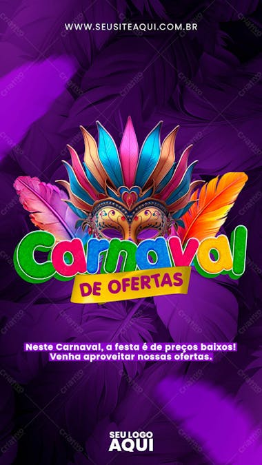 Story carnaval | carnival | festa | psd editável