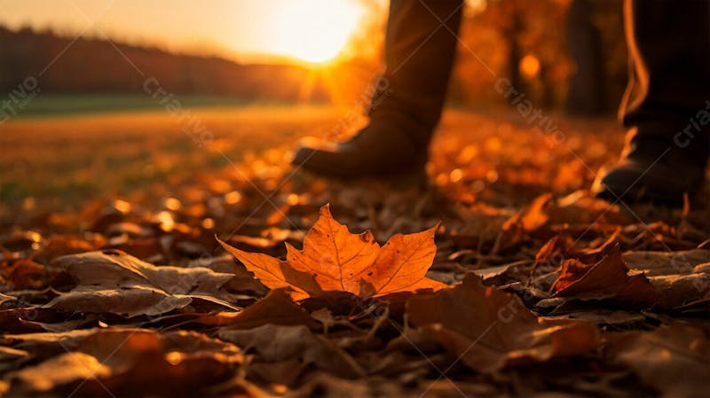 Imagem grátis folhas de outono homem em pé