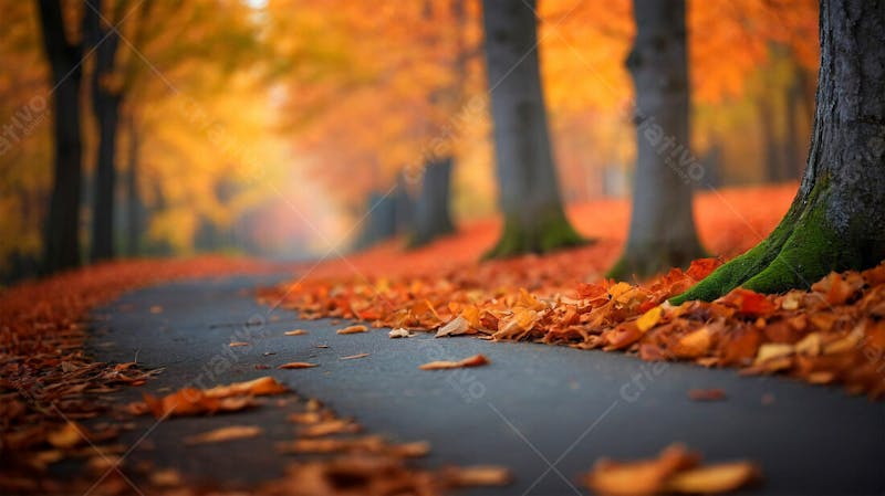 Imagem grátis folhas de outono estrada 4k