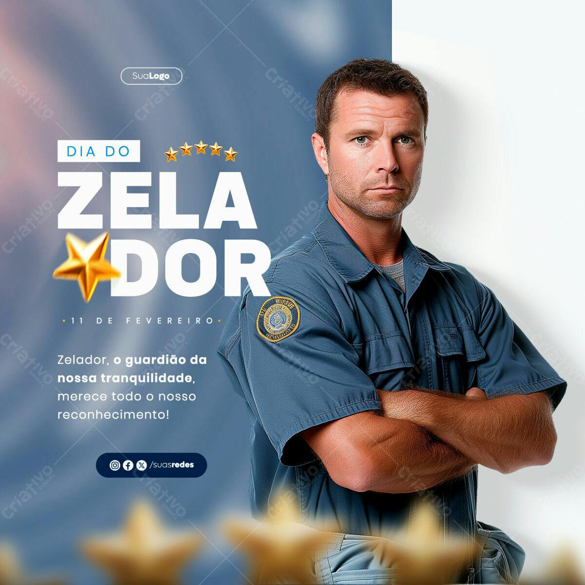 Postagem Dia do Zelador PSD Editável