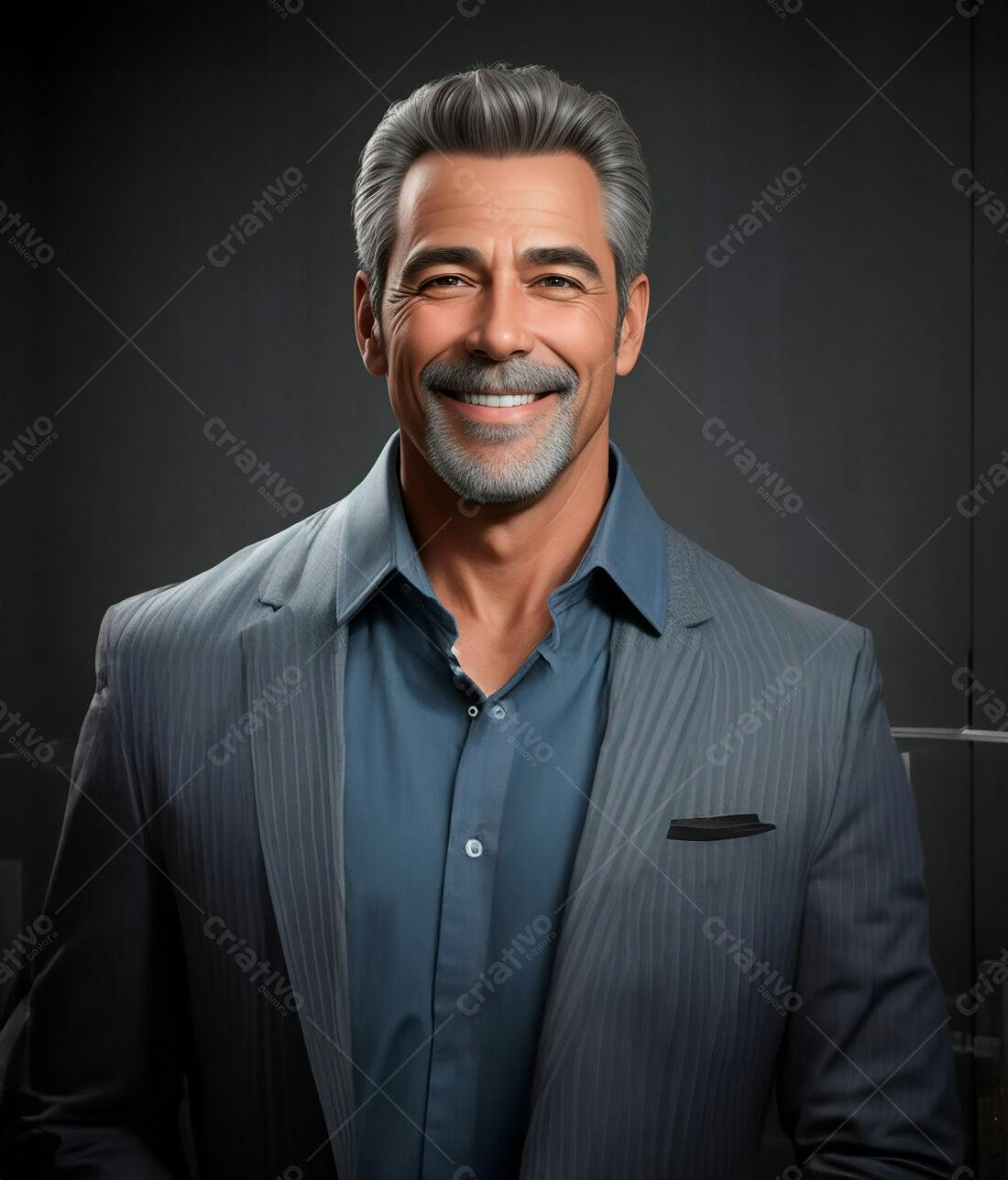Homem de meia idade sorrindo em retrato