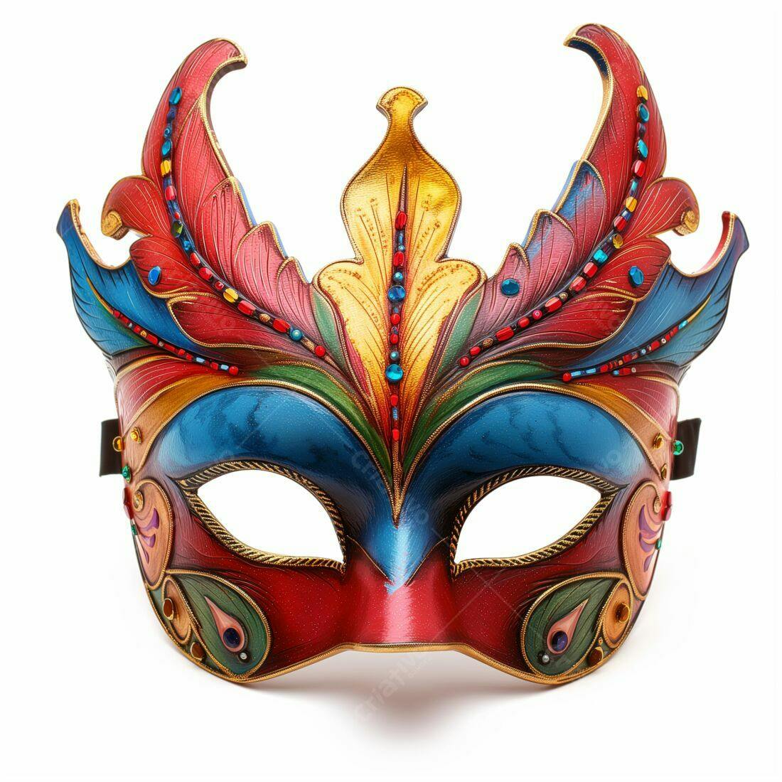 Máscara de Carnaval Veneziana colorida