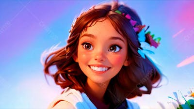 Imagem Grátis Garota De Desenho Sorrindo