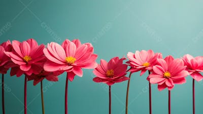 Imagem Grátis Rosas Sobre Fundo Azul