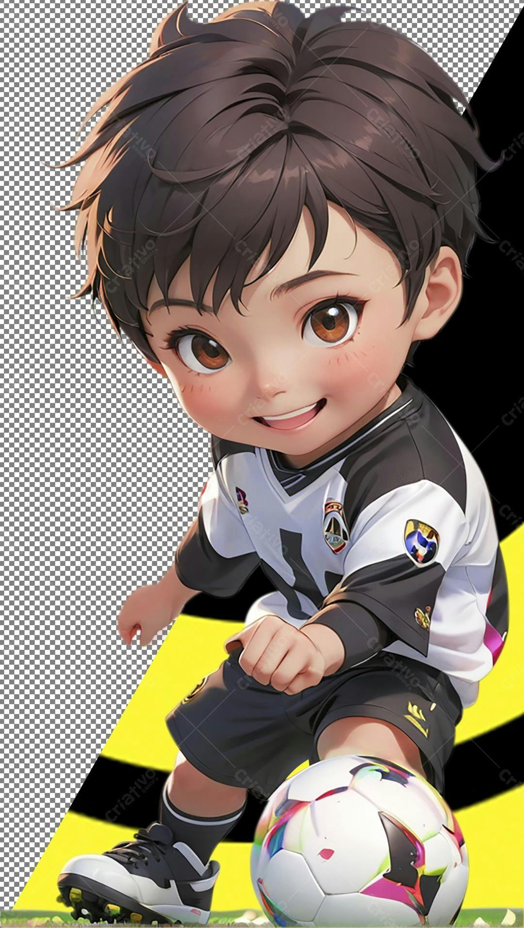 Icone Menino Jogador de Futebol PNG com fundo transparente