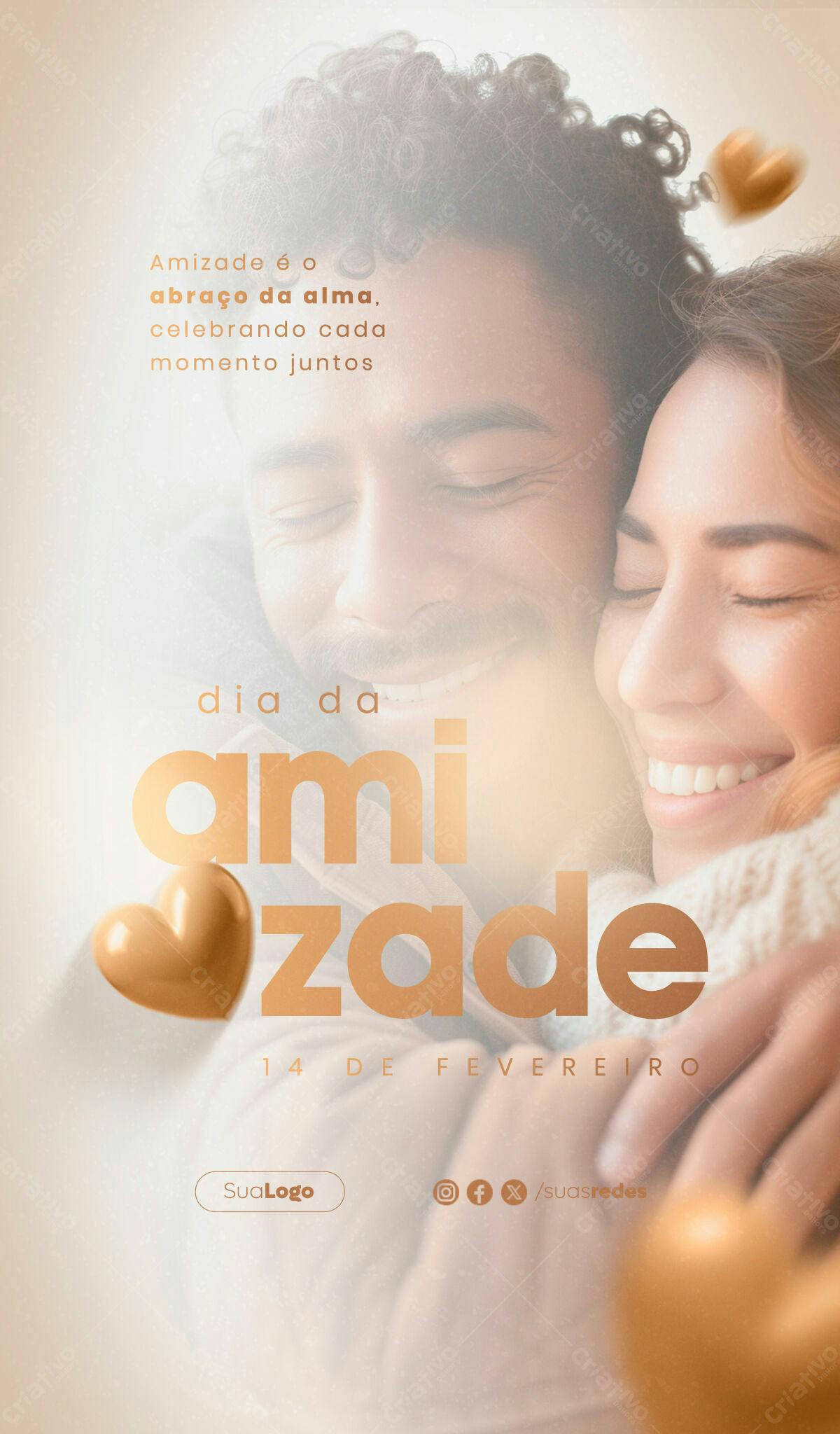 Flyer para o Dia da Amizade PSD Editável