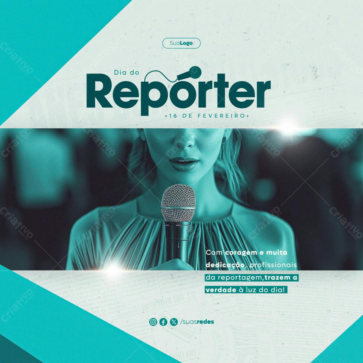 Postagem Dia do Repórter PSD Editável