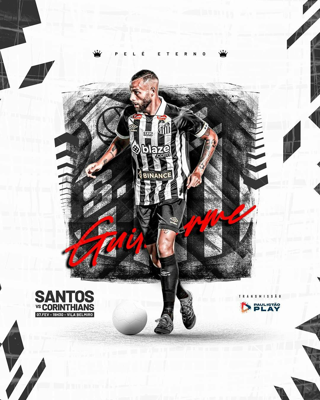 Flyer Santos x Corinthians PSD Editável