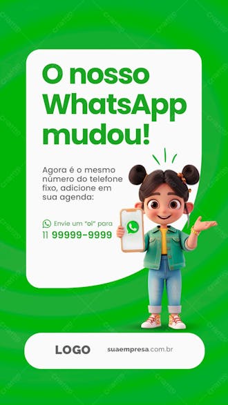 Atenção para nosso whatsapp mudou