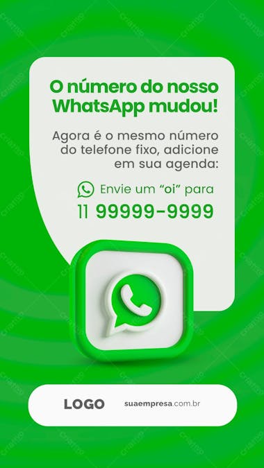 Atenção para nosso whatsapp mudou