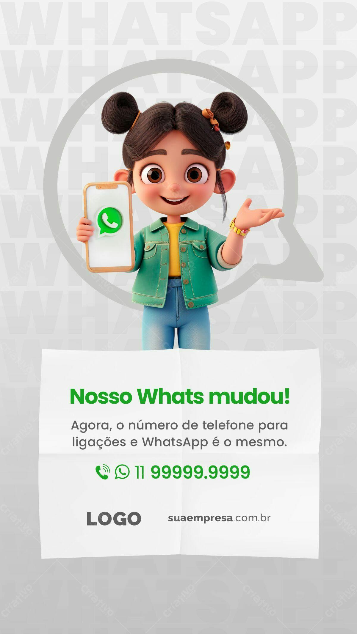 Anúncio Whats Mudou PSD Editável