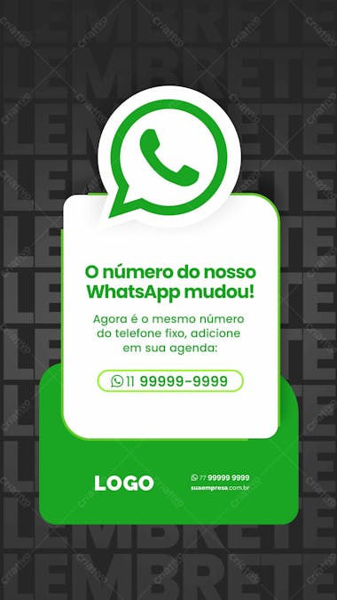 Atenção para nosso whatsapp mudou