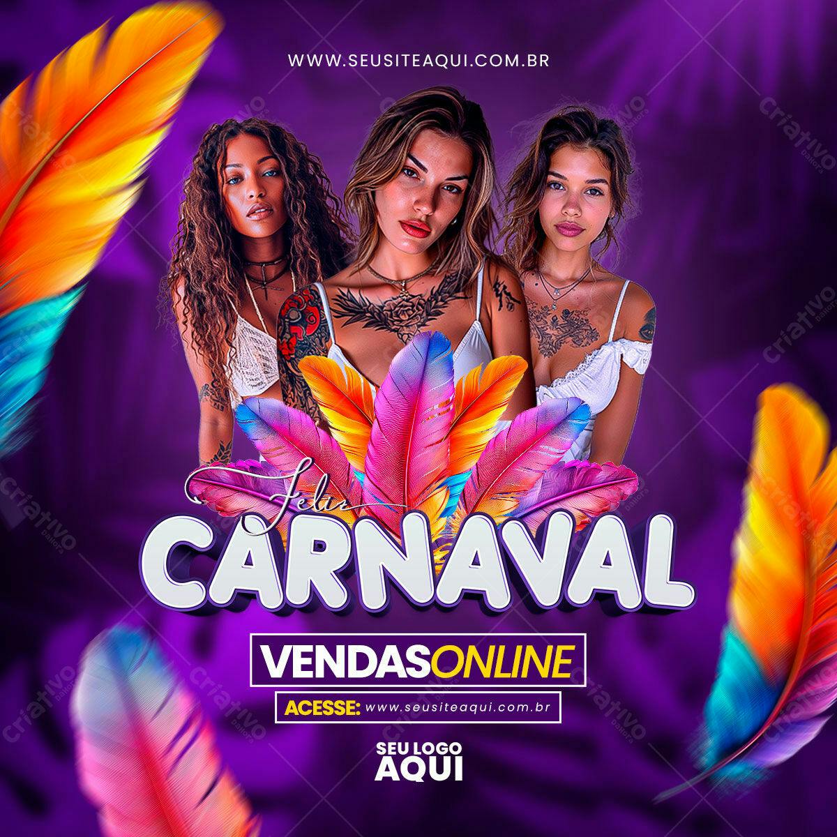Flyer para Carnaval PSD Editável