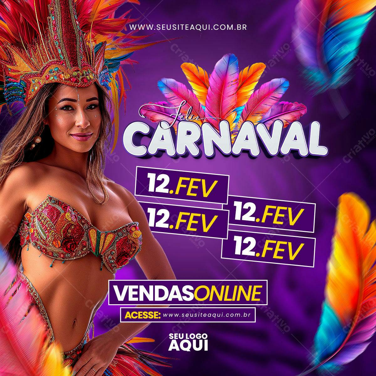 Flyer Carnaval PSD Editável